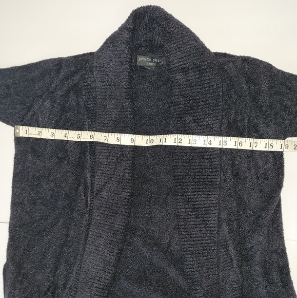 Barefoot Dreams Cozy Chic Lite Black Open Long Sleeve Super Soft Cardigan - Picture 6 of 9